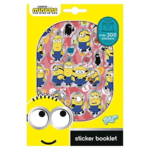 MINIONS Lote de más de 300 pegatinas – Ideal para scrapbooking y manualidades, multicolor, 14,5 x 21,5 x 0,03 cm