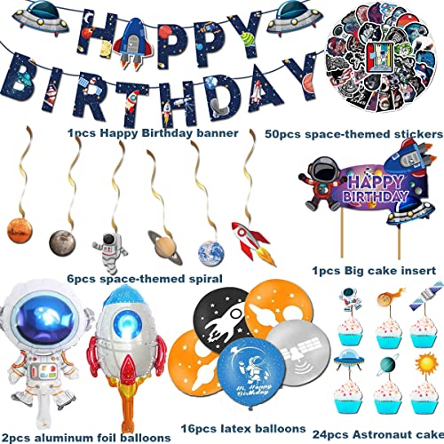 Miotlsy Espacial Cohete Temáticas- cumpleaños Decoraciones Niños Astronauta Happy Birthday Adornos Fiesta Cohete Pancarta 104 piezas Látex Globos Chico Chica