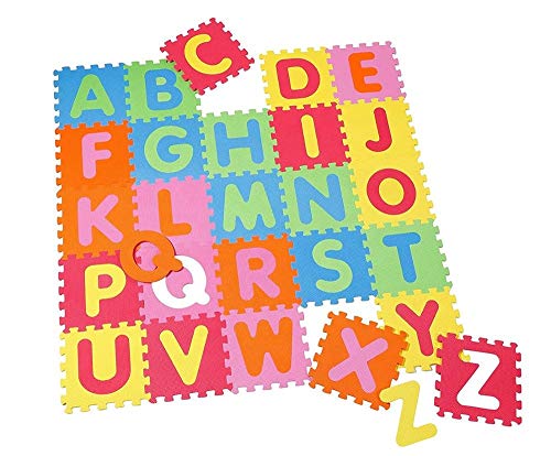 ML Alfombra Puzle para Niños 26 Piezas, Colchoneta Rompecabezas Infantil, Gomaespuma EVA Letras abecedario, Tamaño de Cada Pieza 30 x 30cm