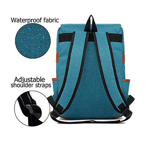 MMZ Adolescente Unisex Casual Harry Potter Mochila niños niña Lindo búho Mochila Escolar Mochila Mediana Azul Marino