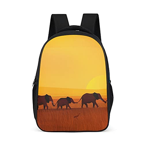 Mochila de elefante africano, para trabajo, viajes, escuela, regalos para niñas y niños y adolescentes, gris brillante., talla única,