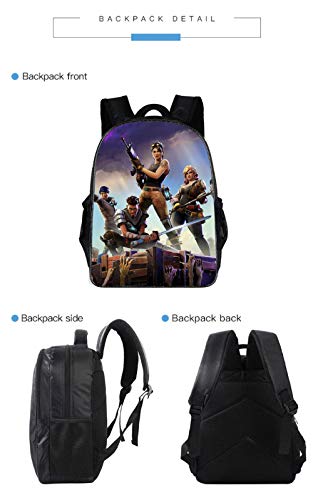 Mochila Escolar Unisex para Hombre, Mochila para Estudiantes, Mochila de Dibujos Animados de Print, Mochila Escolar con Cremallera, Bolsa de Hombro, Bolsa de lápiz, Conjunto de 3 uds.-02