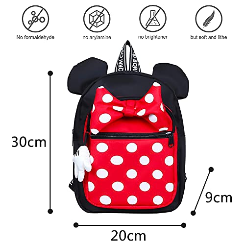 Mochila Minnie Hilloly Mochila Mickey Mochilas Escolares Material Escolar para Niñas Mochila Infantil con Minnie en 3D Mochila Rosa de Gran Capacidad Regalos para Niñas