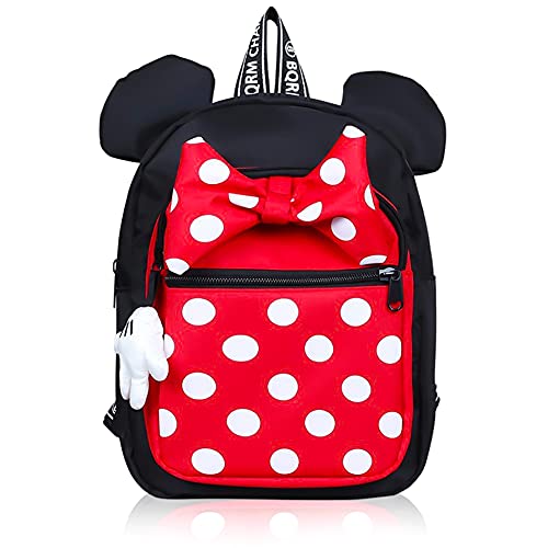 Mochila Minnie Hilloly Mochila Mickey Mochilas Escolares Material Escolar para Niñas Mochila Infantil con Minnie en 3D Mochila Rosa de Gran Capacidad Regalos para Niñas