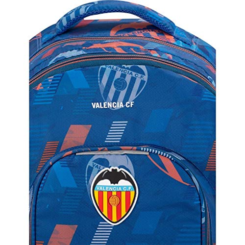 Mochila Valencia CF | Mochila Doble Compartimento Adaptable a Carro para Mochilas Escolares, Bolsillo Frontal y Compartimento Interior para Portatil o Tablet - Medidas 34 x 45,5 x 15 cm - Color Azul