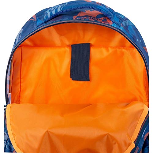 Mochila Valencia CF | Mochila Doble Compartimento Adaptable a Carro para Mochilas Escolares, Bolsillo Frontal y Compartimento Interior para Portatil o Tablet - Medidas 34 x 45,5 x 15 cm - Color Azul