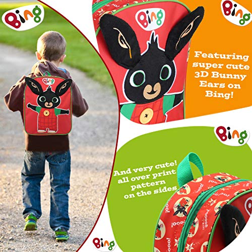 Mochilas Escolares Juveniles Del Conejito De Bing Para Niños | Mochila Viaje Con Las Orejitas Suaves En 3D | Bolso Escolar Para Niños Perfecto Para La GuarderÍa | Bolso Mochila Infantil