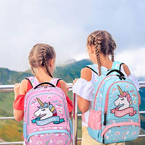 Mochilas Niña Infantiles Mochila Unicornio Niño Mochilas Niñas Escolares Primaria Cute 3 in 1 Girls Backpack Set,Bolsas Escolares para Niña