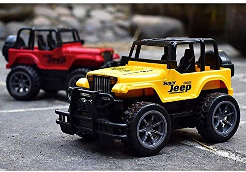 Modelo de Coche RC Jeep Off-Road Control Remoto Coche Crawler Big Foot Jeep R/C Vehículo (Escala 1:24) Modelo Coleccionable Exclusivo (Color: Amarillo) 20 Excellent