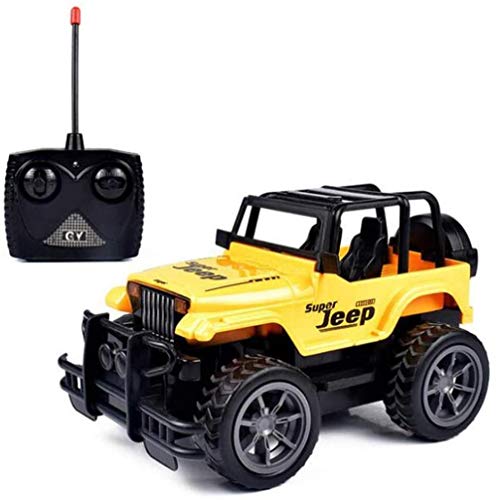 Modelo de Coche RC Jeep Off-Road Control Remoto Coche Crawler Big Foot Jeep R/C Vehículo (Escala 1:24) Modelo Coleccionable Exclusivo (Color: Amarillo) 20 Excellent