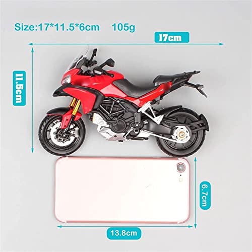 Modelo de Motocicleta, 1:12 for D-Ucati for Multistrada 120 0s MTS1200 Diecast Modelo vehículo Motocicleta Moto Bicicletas Juguetes (Color : Red)