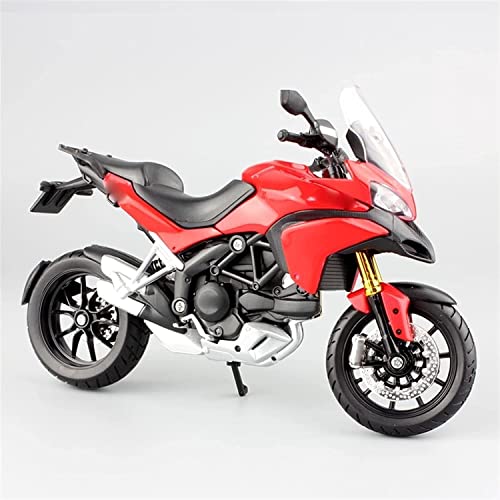 Modelo de Motocicleta, 1:12 for D-Ucati for Multistrada 120 0s MTS1200 Diecast Modelo vehículo Motocicleta Moto Bicicletas Juguetes (Color : Red)