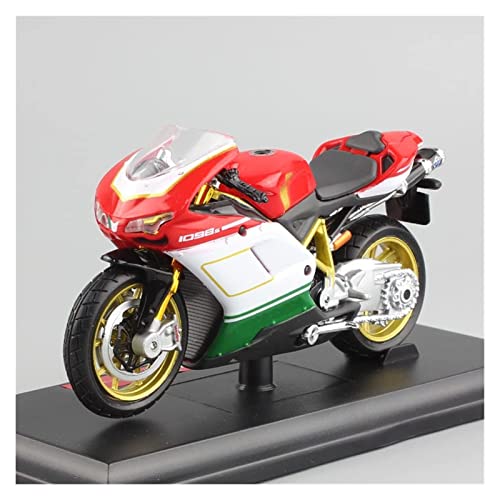 Modelo de Motocicleta, Relación de motocicletas Juguete Compatible with DU-CATI 1098S 1/18 Scale MI-NI Sport Bike Street Moto Diecast Racing Motocicleta Modelo de automóvil Miniaturas de Superbike Com