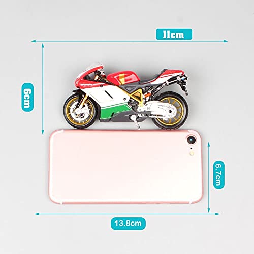 Modelo para Du-Cati 1098s 1/18 Escala Mini Sport Bike Street Moto Diecast Racing Motocicleta Modelo De Motor De Coche Miniaturas De Superbike para Niños