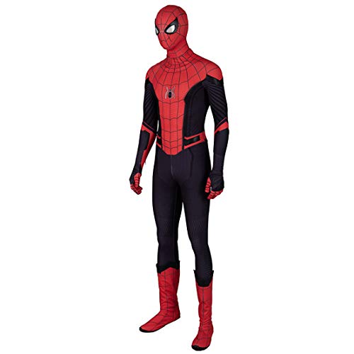 MODRYER Spiderman Traje de superhéroe de Cosplay del Mono Lejos de Home Movie Aficionados Ropa de Halloween Navidad Bodysuit Bodies Soporte personalización,Man/XL183~187cm