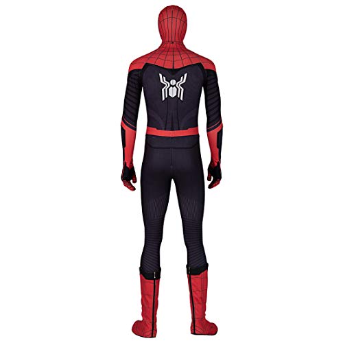 MODRYER Spiderman Traje de superhéroe de Cosplay del Mono Lejos de Home Movie Aficionados Ropa de Halloween Navidad Bodysuit Bodies Soporte personalización,Man/XL183~187cm