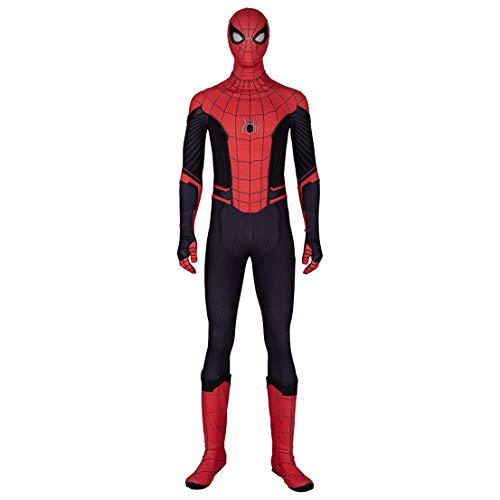 MODRYER Spiderman Traje de superhéroe de Cosplay del Mono Lejos de Home Movie Aficionados Ropa de Halloween Navidad Bodysuit Bodies Soporte personalización,Man/XL183~187cm