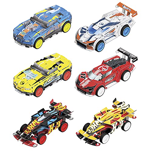 Mondo-51193 Maker Kitz Build y Race Kit Vehículo Pull Back con retrocarga, Color Livrea Hot Wheels, 51193 , color/modelo surtido