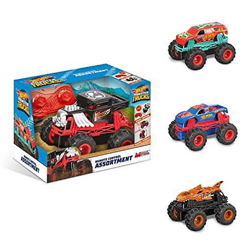 Mondo -63683 Mondo Motors Mini Monster Trucks-4 Modelos-Coche teledirigido para niños 2.4 GHz Surtidos -Envío Aleatorio -63683, Color Livrea Hot Wheels, 63683