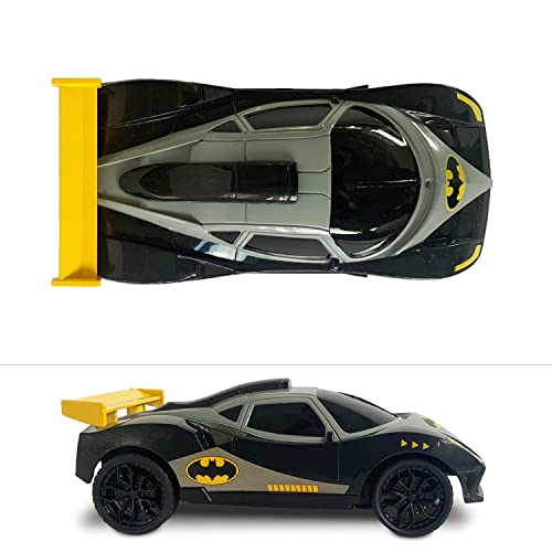 Mondo Motors - RC Batmobile Batman DC - Modelo teledirigido a Escala 1:28 - hasta 10 km/h de Velocidad - Coche de Juguete para niños - 63699