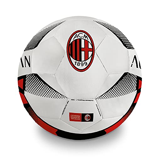 Mondo Sport – Balón de fútbol Cosido A.C. Milan, Color Blanco, Talla 5, 92819