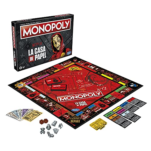 Monopoly La Casa de Papel, Juego de Mesa de Bandeja, a Partir de 16 años, de 2 a 6 Jugadores, versión Francesa