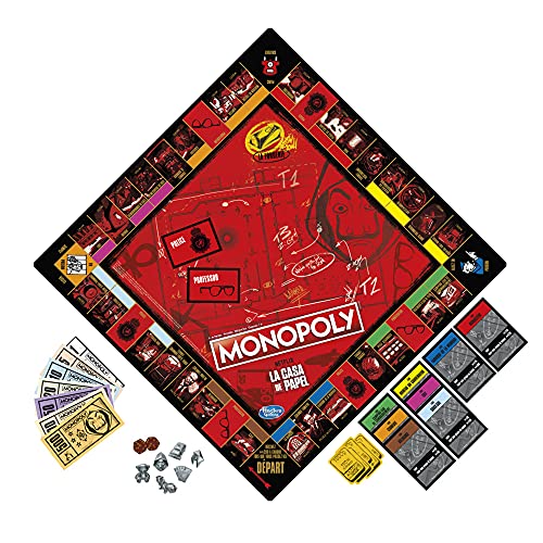 Monopoly La Casa de Papel, Juego de Mesa de Bandeja, a Partir de 16 años, de 2 a 6 Jugadores, versión Francesa