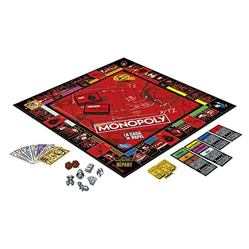 Monopoly La Casa de Papel, Juego de Mesa de Bandeja, a Partir de 16 años, de 2 a 6 Jugadores, versión Francesa