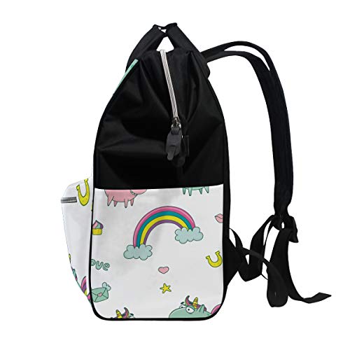 Montoj Cute Fat Ugly Unicorns In Love - Mochila de Viaje de Lona