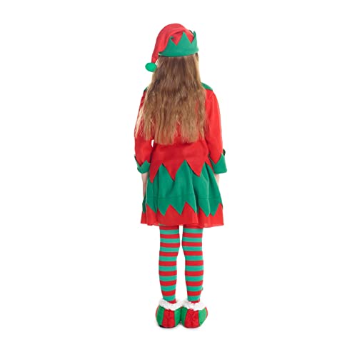 MORPH Costumes Disfraz Elfo Niña, Disfraz Navidad Niña Disponible en Talla M