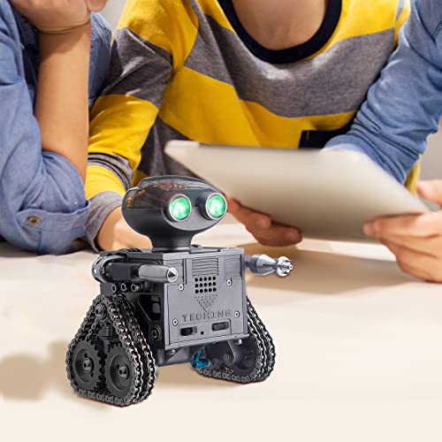 Morton3654Mam Puzzle 3D de metal con robot eléctrico, modelo mecánico con altavoz Bluetooth, montaje de 160 piezas, mando a distancia, juguete de aprendizaje científico