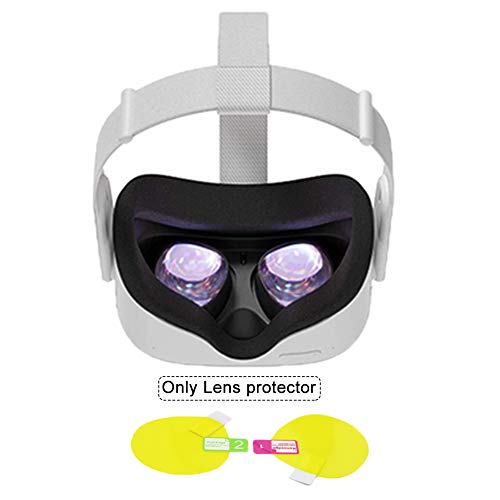 MOVKZACV 1 par VR lente protector para Oculus Quest 2 impermeable película transparente protector de pantalla anti-huella digital anti arañazos