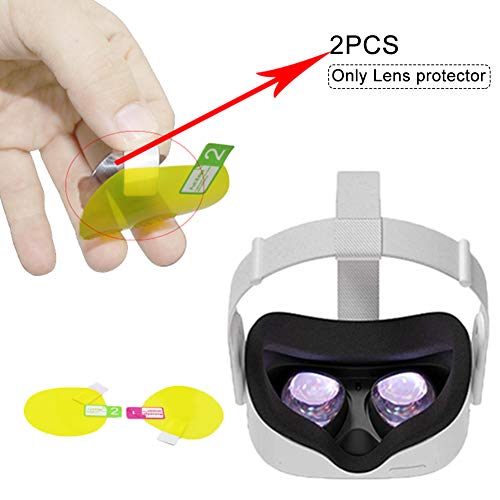 MOVKZACV 1 par VR lente protector para Oculus Quest 2 impermeable película transparente protector de pantalla anti-huella digital anti arañazos