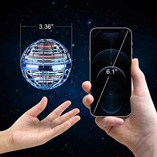 MQQ Juguetes De Pelota De Vuelo, Nebulosa Espacial Orb Volando Juguete, Boomerang Hover Ball 360 ° Rotación De Juguete De Orbe En Alza Incorporado DIRIGIÓ Luces For Niños Adultos Mini Volando Orbe