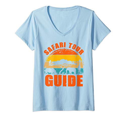 Mujer Safari Tour Guide Halloween Costume Animal Gift Camiseta Cuello V