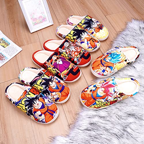 通用 Mujeres Hombres Zapatillas de Dibujos Animados Cosplay Anime japonés para Dragon Ball Z Goku Calcetín Pantuflas de casa Figura de Anime Zapatos Regalos para niños