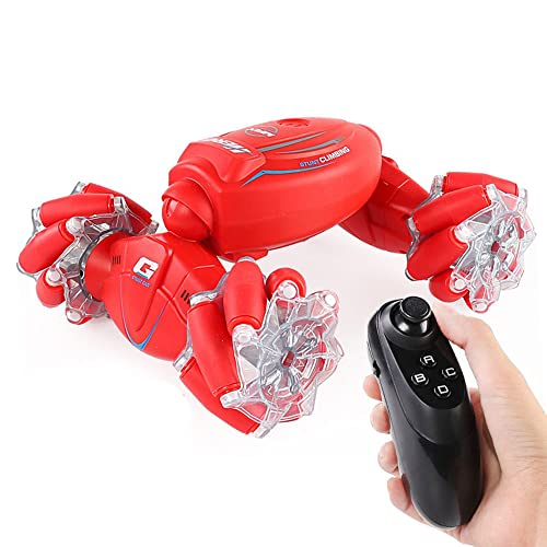 MUMUMI RC Car Stunts Torsion Cars Canciones de baile ligero Inducción manual Control remoto Camión Distorsión Deriva Vehículo todoterreno Buggy de juguete Niños Niños Niñas Regalo de cumpleaños de Nav