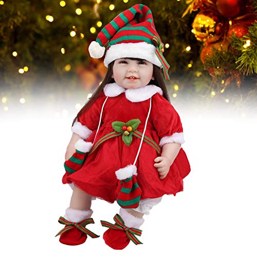 Muñeca Reborn de Simulación, Muñeca Reborn Hecha a Mano de 55 Cm, Muñeca Reborn de Amplia Aplicación para Decoración del Hogar o Juguete de Regalo para Niños(rojo)