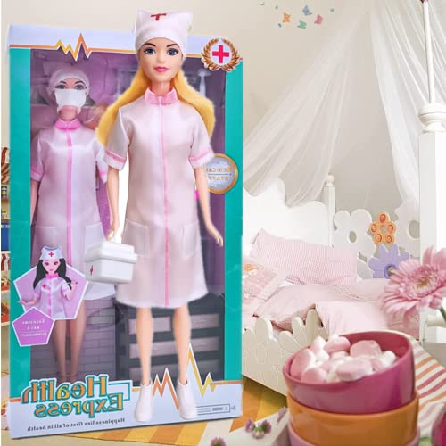 Muñecas para Niñas Juego de Doctora set de Juguetes de Medicos Creativos Educativos Regalo Juguete para Niñas