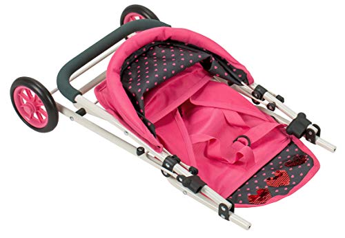 Muñecas Saica- Carrito Jogger de muñecas con diseños Little Rock Star Carro, Color (6696)