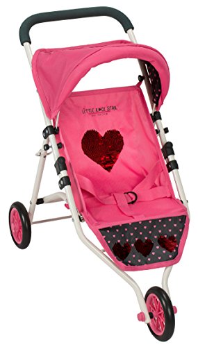 Muñecas Saica- Carrito Jogger de muñecas con diseños Little Rock Star Carro, Color (6696)