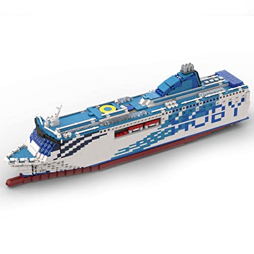 MXDC MOC-70745 Moby AKI 1:325 - Juego de bloques de construcción MOC, autorizado y diseñado por Bru_bri_mocs, juego exclusivo de 2115 bloques de construcción, compatible con barcos Lego 60266