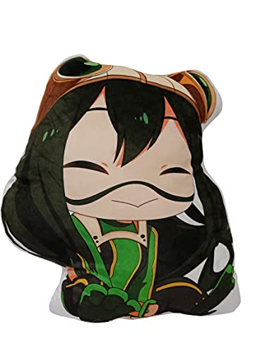 My Hero Academia - Almohada de peluche de anime MHA Asui Tsuyu Plushies Almohadas para muñecas de juguete para decoración del hogar (Asui Tsuyu, L)