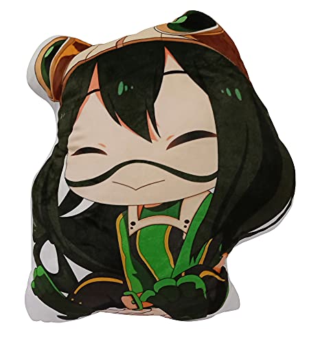 My Hero Academia - Almohada de peluche de anime MHA Asui Tsuyu Plushies Almohadas para muñecas de juguete para decoración del hogar (Asui Tsuyu, L)