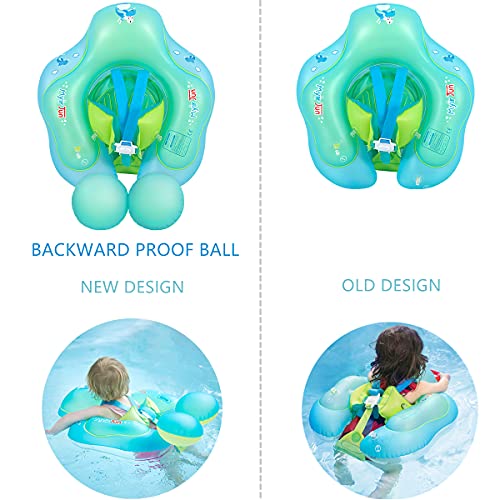 Myir Flotador bebé, Anillo de Natación para bebés de Piscina Flotador Inflable para Niños Flotador de Natación Nadar Anillo Cintura Ajustable (Azul, S)