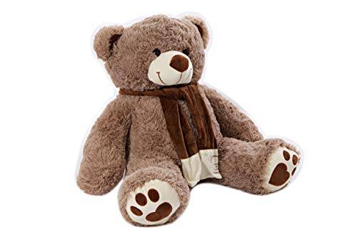 MyTeddyWorld Oso de Peluche Gigante Martin 120-180 cm - Gris Oscuro 120 cm Enorme Grande Suave Peluches Muñecas Peluches Peluches Niños Niños Adultos Novia Regalo de cumpleaños de Navidad