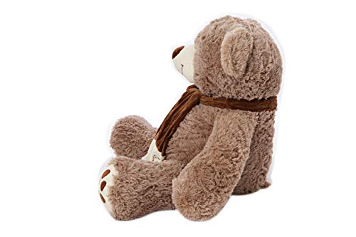 MyTeddyWorld Oso de Peluche Gigante Martin 120-180 cm - Gris Oscuro 120 cm Enorme Grande Suave Peluches Muñecas Peluches Peluches Niños Niños Adultos Novia Regalo de cumpleaños de Navidad