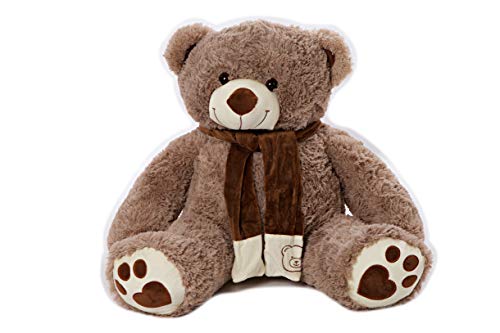 MyTeddyWorld Oso de Peluche Gigante Martin 120-180 cm - Gris Oscuro 120 cm Enorme Grande Suave Peluches Muñecas Peluches Peluches Niños Niños Adultos Novia Regalo de cumpleaños de Navidad