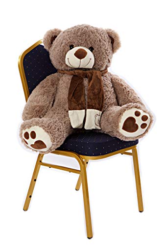 MyTeddyWorld Oso de Peluche Gigante Martin 120-180 cm - Gris Oscuro 120 cm Enorme Grande Suave Peluches Muñecas Peluches Peluches Niños Niños Adultos Novia Regalo de cumpleaños de Navidad