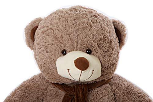 MyTeddyWorld Oso de Peluche Gigante Martin 120-180 cm - Gris Oscuro 160 cm Enorme Grandes Peluches Suaves Muñecas Peluches Peluches Niños Niños Adultos Novia Regalo de cumpleaños de Navidad